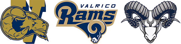 Valrico Rams logos throughout the years